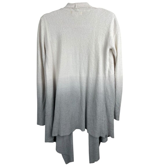 Barefoot Dreams Bamboo Lite Size S Calypso Wrap Cardigan Ombre Cream Gray Draped - Picture 3 of 13